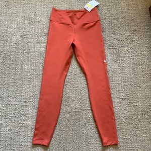 NWT Small Nike One Orange Foam Graphic 7/8 Training Leggings DJ0778-895